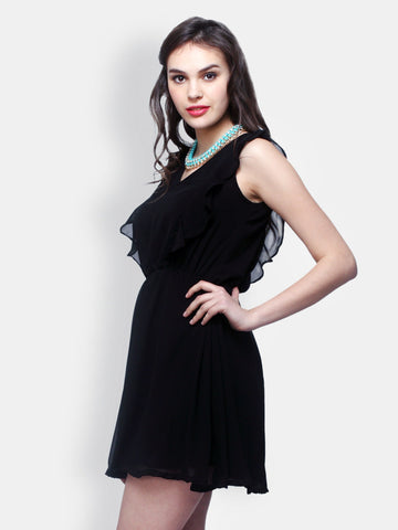 FabAlley Black Skater Dress