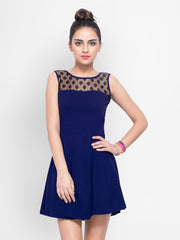 FabAlley Navy Skater Dress