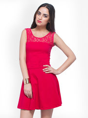 FabAlley Pink Skater Dress