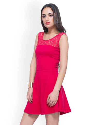 FabAlley Pink Skater Dress