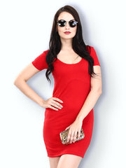 FabAlley Red Haute Bodycon Dress