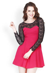 FabAlley Pink Skater Dress