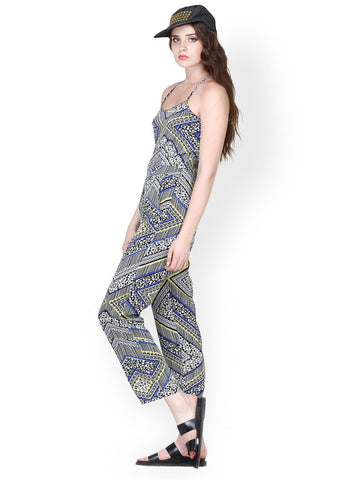 FabAlley Women Blue Printed Jumpsuit