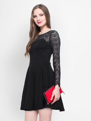 FabAlley Black Skater Dress
