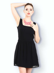 FabAlley Black Sugar Crush Fit &amp; Flare Dress