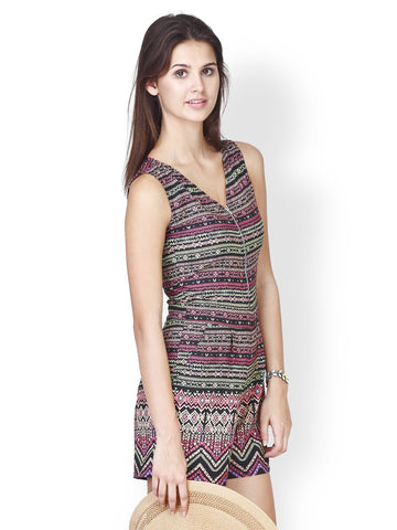 FabAlley Women Black Printed Playsuit