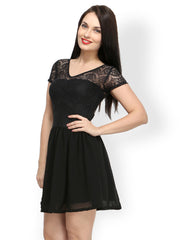 FabAlley Black Fit &amp; Flare Dress