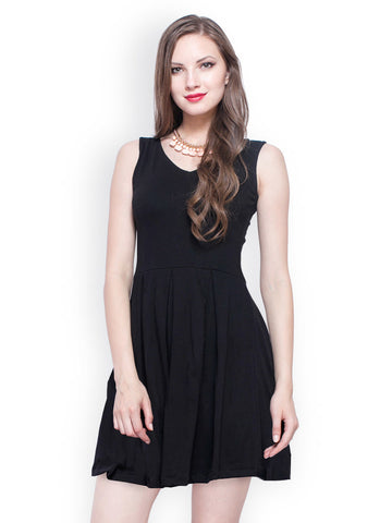 FabAlley Black Skater Dress