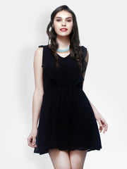 FabAlley Black Skater Dress