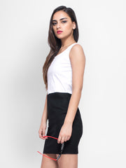 FabAlley White &amp; Black Sheath Dress