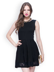 FabAlley Black Skater Dress