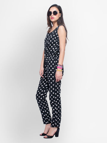 FabAlley Women Black Printed Jumpsuit