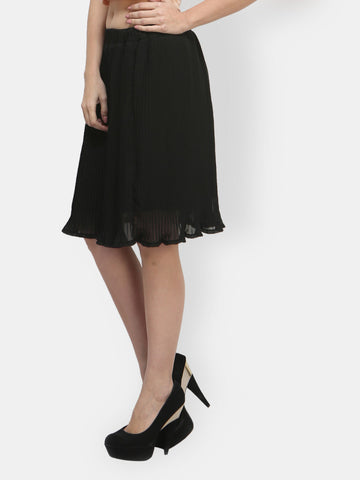 FabAlley Black Flared Skirt