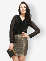 FabAlley Women Black Shirt