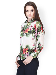 FabAlley White Printed Shirt