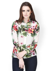FabAlley White Printed Shirt