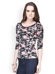 FabAlley Women Black Printed Top