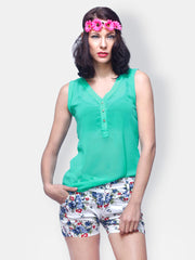 FabAlley Women Green Top