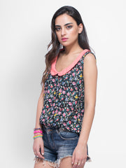 FabAlley Women Black Printed Top
