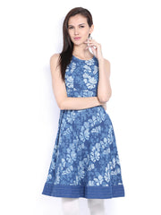 Fabindia Women Blue Printed Kurta