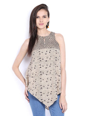 Fabindia Women Beige Printed Top