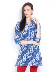 Fabindia Women Blue Printed Kurta