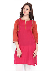 Fabindia Women Pink Kurta