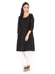 Fabindia Women Black Chanderi Kurta