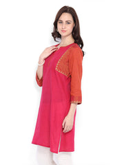 Fabindia Women Pink Kurta