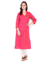 Fabindia Women Pink Kurta