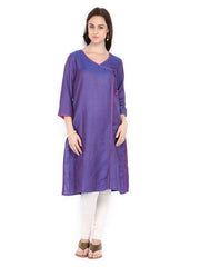 Fabindia Women Purple &amp; Pink Kurta