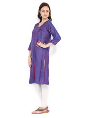 Fabindia Women Purple &amp; Pink Kurta