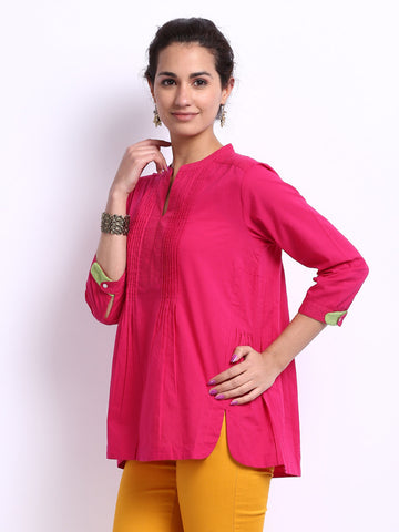 Fabindia Women Pink Kurti