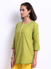 Fabindia Women Green Kurti