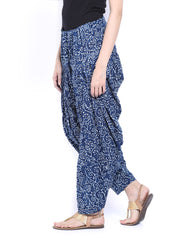 Fabindia Women Blue Printed Patiala Pants