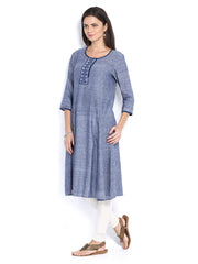 Fabindia Women Grey Anarkali Kurta