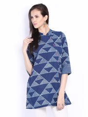 Fabindia Women Blue Printed Kurti