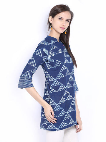 Fabindia Women Blue Printed Kurti