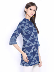 Fabindia Women Blue Printed Kurti