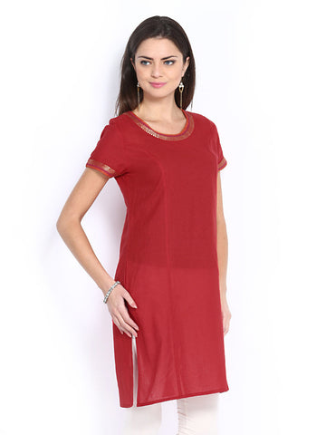 Fabindia Women Red Kurta