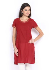Fabindia Women Red Kurta