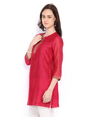 Fabindia Women Maroon Kurti