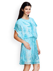 Famous by Payal Kapoor Blue Printed Tunic Dress
