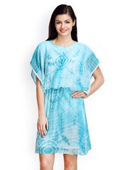 Famous by Payal Kapoor Blue Printed Tunic Dress