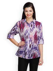 Famous by Payal Kapoor Women Purple Printed Shirt