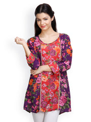 Famous by Payal Kapoor Women Violet Printed Tunic