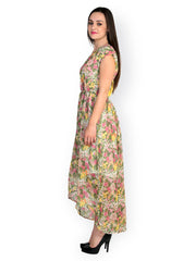 Fashley London Multi-Coloured Printed High-Low Dress