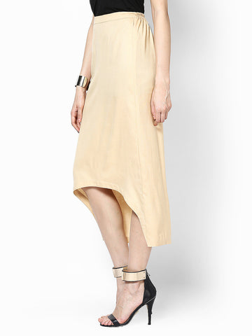Femella Beige Hi-Low Skirt