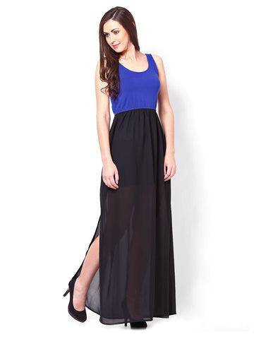 Femella Blue &amp; Black Maxi Dress