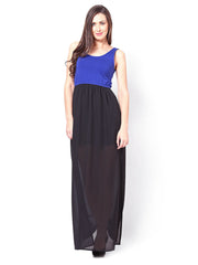 Femella Blue &amp; Black Maxi Dress